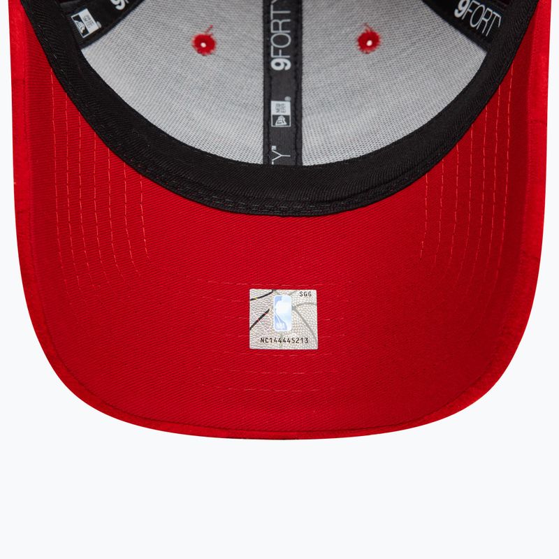 Cappello da baseball New Era Tonal Check 9Forty Chicago Bulls rosso 5