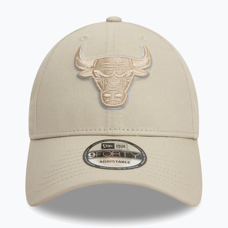 Cappello da baseball New Era Team Outline 9Forty Bulls beige chiaro 2