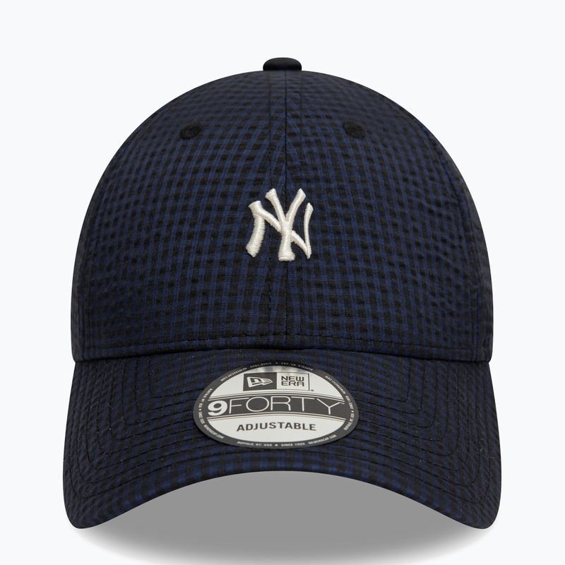 Berretto da baseball New Era Seersucker 9Forty New York Yankees navy 2