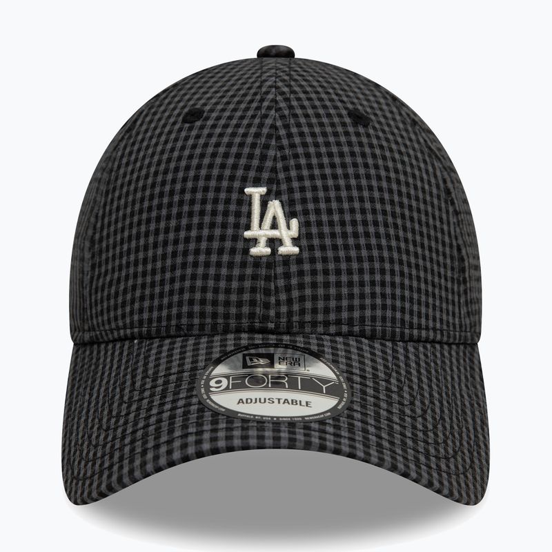 Cappello da baseball New Era Seersucker 9Forty Los Angeles Dodgers nero 3