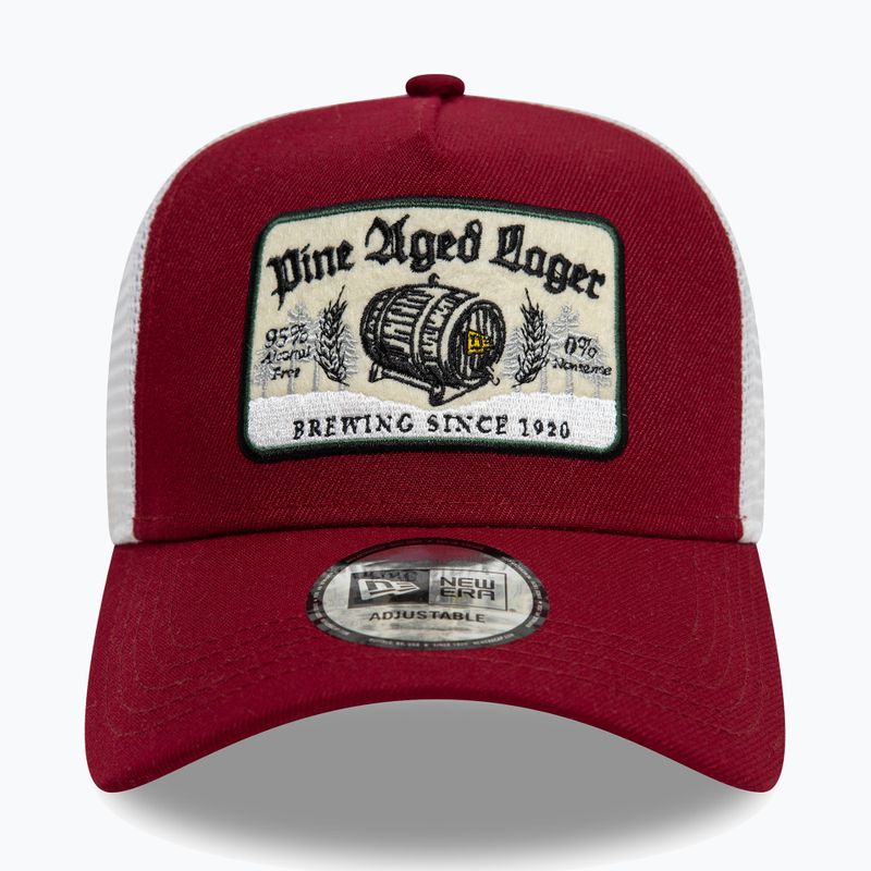Cappello da baseball New Era NE Vintage Trucker rosso scuro 2