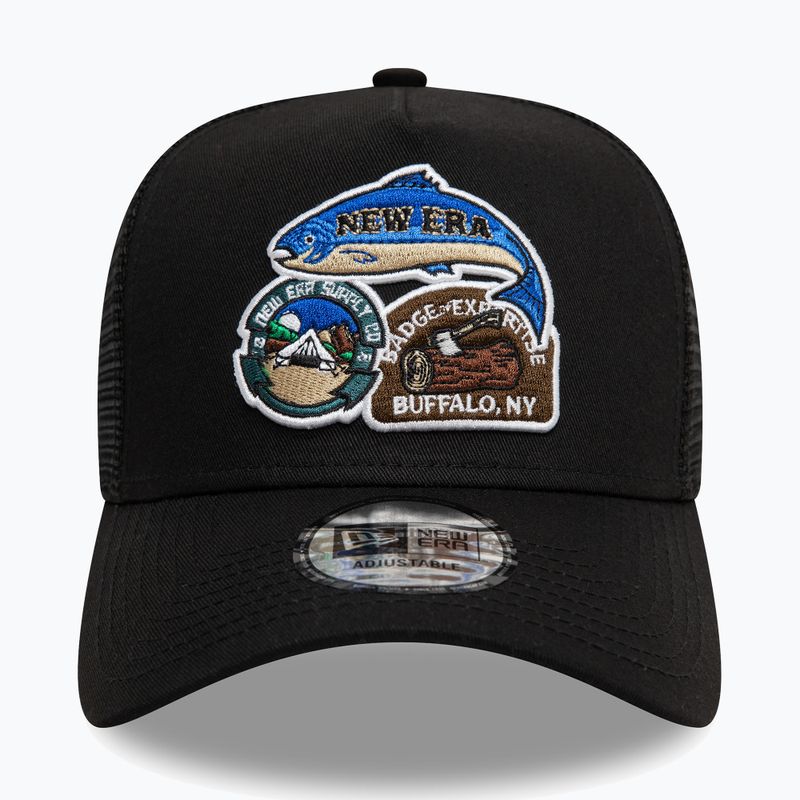 Cappello da baseball New Era NE Outdoor Patch Trucker nero 2