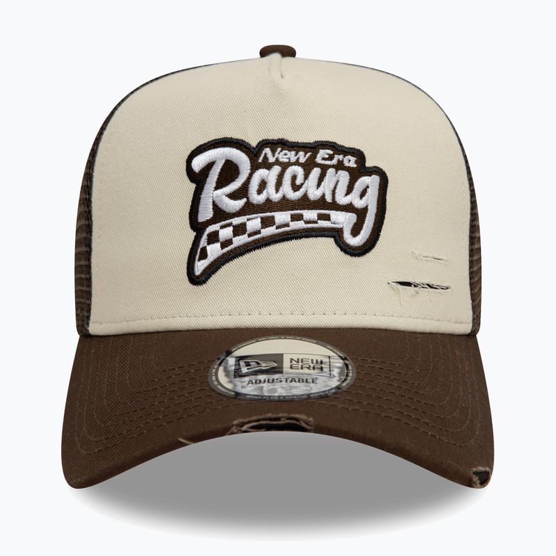 Cappello da baseball New Era NE Motorsport Trucker beige chiaro 2