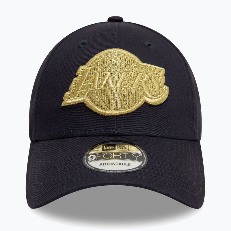 Cappello da baseball New Era Metallic 9Forty Los Angeles Lakers navy 2