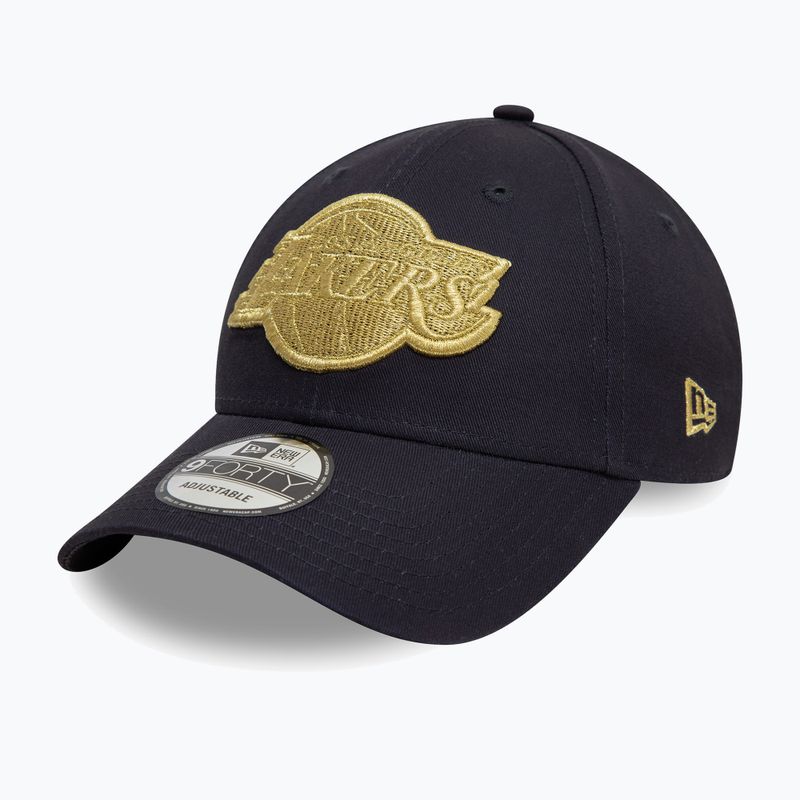 Cappello da baseball New Era Metallic 9Forty Los Angeles Lakers navy 3