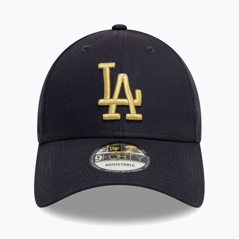 Cappello da baseball New Era Metallic 9Forty Los Angeles Dodgers navy 2