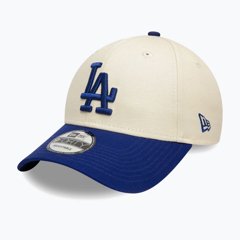 Cappello da baseball New Era Colourblock 9Forty Los Angeles Dodgers beige chiaro 3
