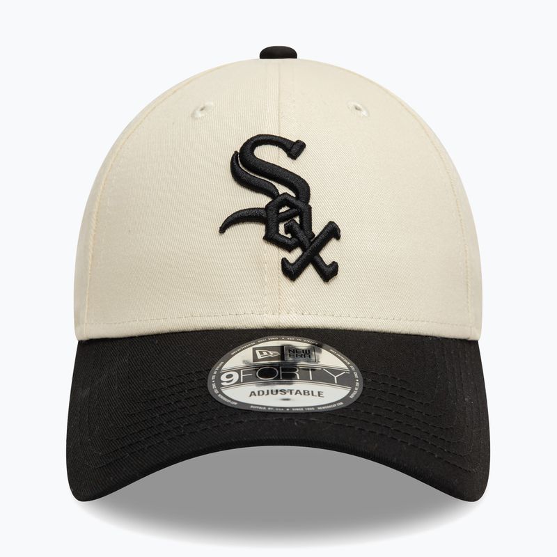 Cappello da baseball New Era Colourblock 9Forty Chicago White Sox beige chiaro 2