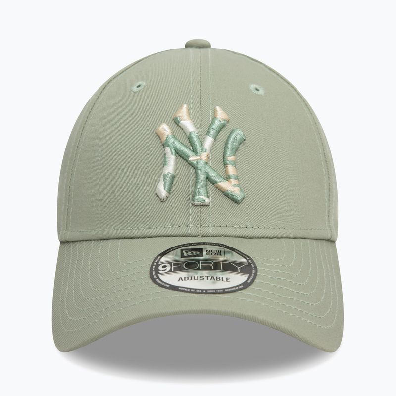 Cappello da baseball New Era Camo Infill 9Forty New York Yankees verde pastello 2