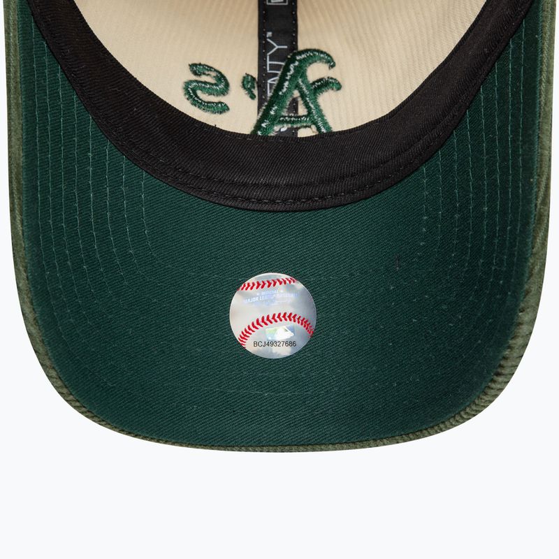 Cappello da baseball New Era Block Cord 9Twenty Oakland Athletics beige chiaro 5