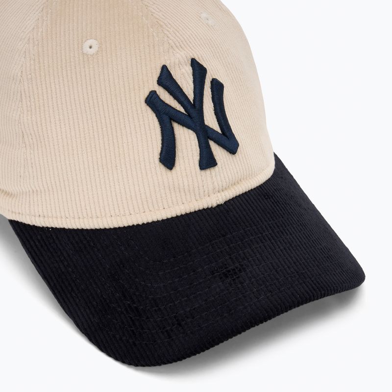 Cappello da baseball New Era Block Cord 9Twenty New York Yankees beige chiaro 3