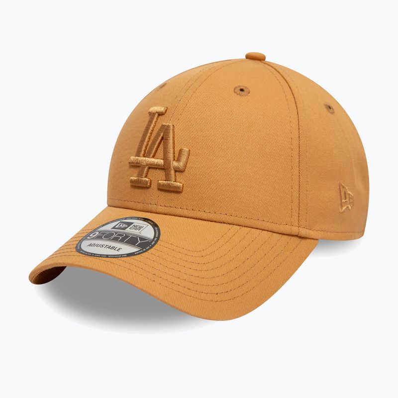Cappello da baseball New Era League Essential 9Forty Los Angeles Dodgers beige scuro 3