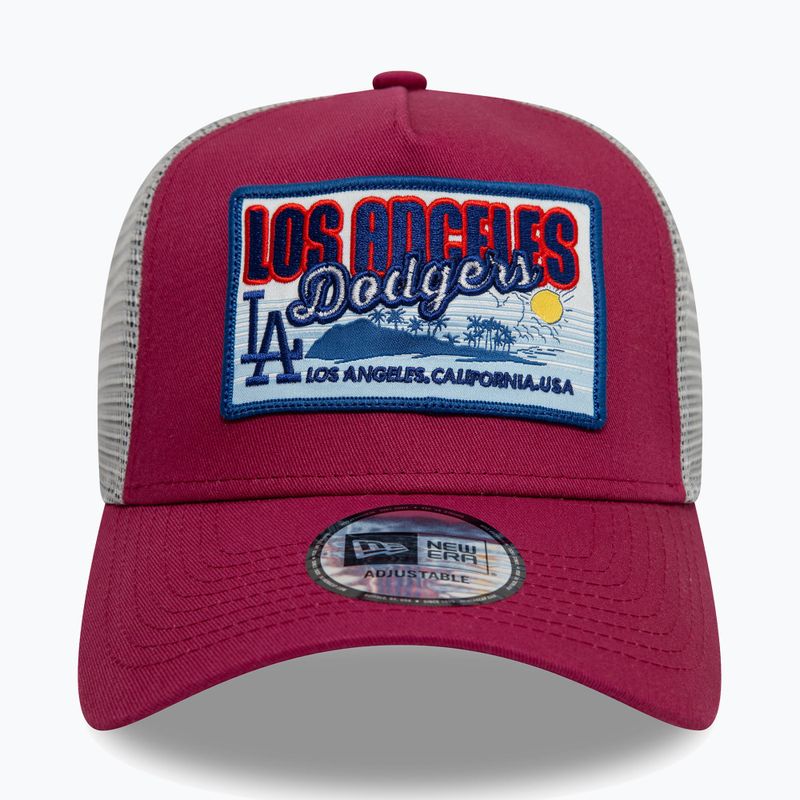 Cappello da baseball New Era MLB Patch Trucker Los Angeles Dodgers rosso scuro 2