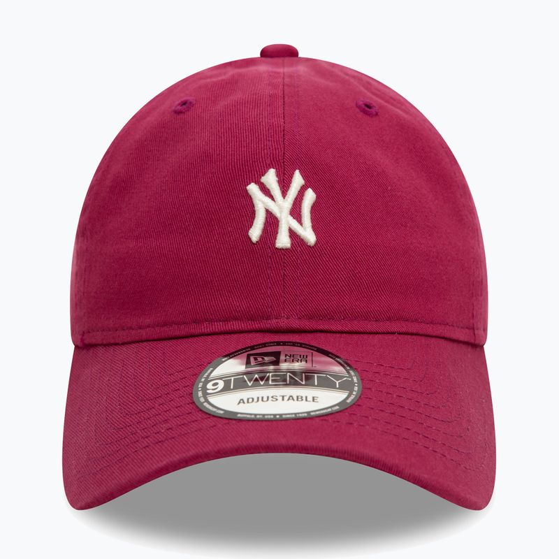Cappello da baseball New Era Mini Washed 9Twenty New York Yankees rosso scuro 3