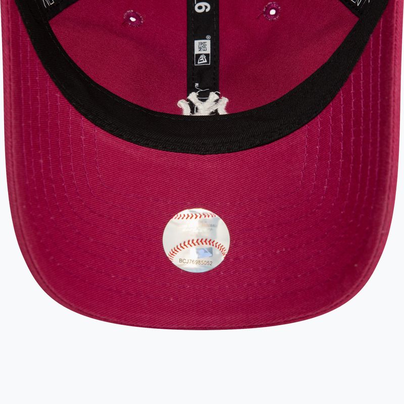 Cappello da baseball New Era Mini Washed 9Twenty New York Yankees rosso scuro 5