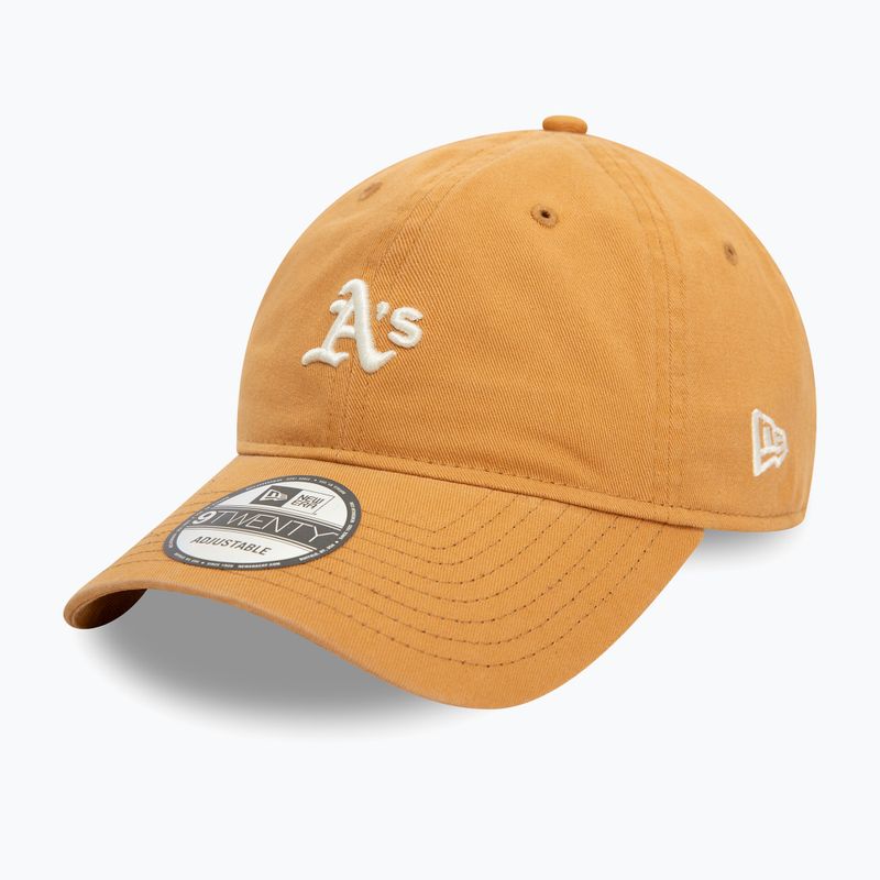 Cappello da baseball New Era Mini Washed 9Twenty Oakland Athletics beige scuro 2