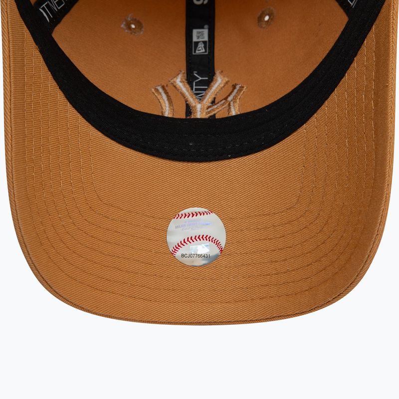 Cappello da baseball New Era League Essential 920 New York Yankees beige scuro 5