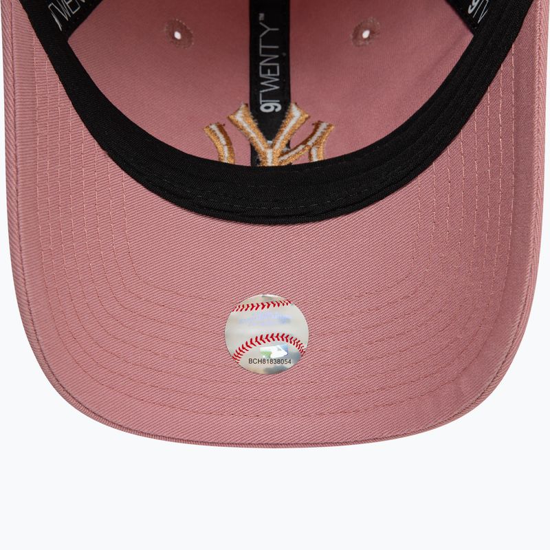 Cappello da baseball New Era League Essential 920 New York Yankees rosa scuro 5