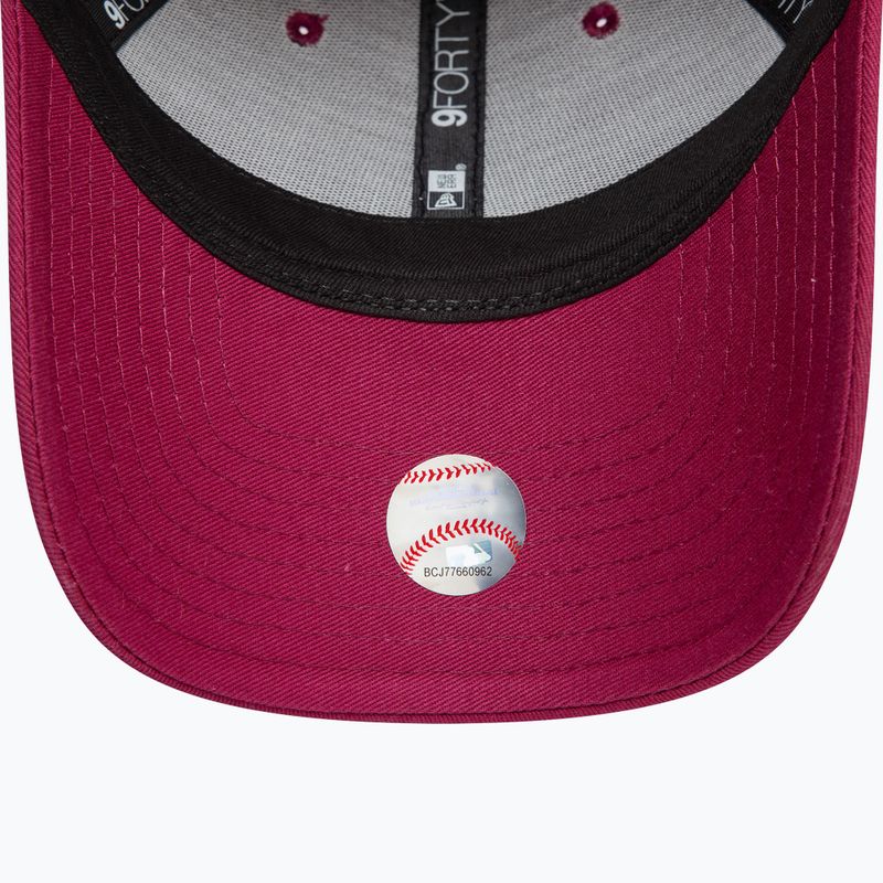 Cappello da baseball New Era Metallic Logo 9Forty Los Angeles Dodgers rosso scuro 5