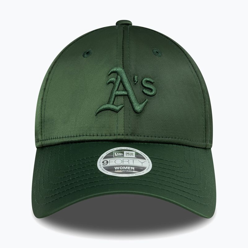 Cappello da baseball New Era Satin 9Forty Oakland Athletics verde scuro 3