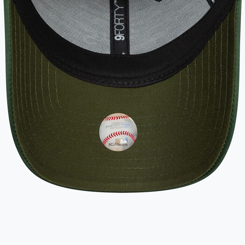 Cappello da baseball New Era Satin 9Forty Oakland Athletics verde scuro 5