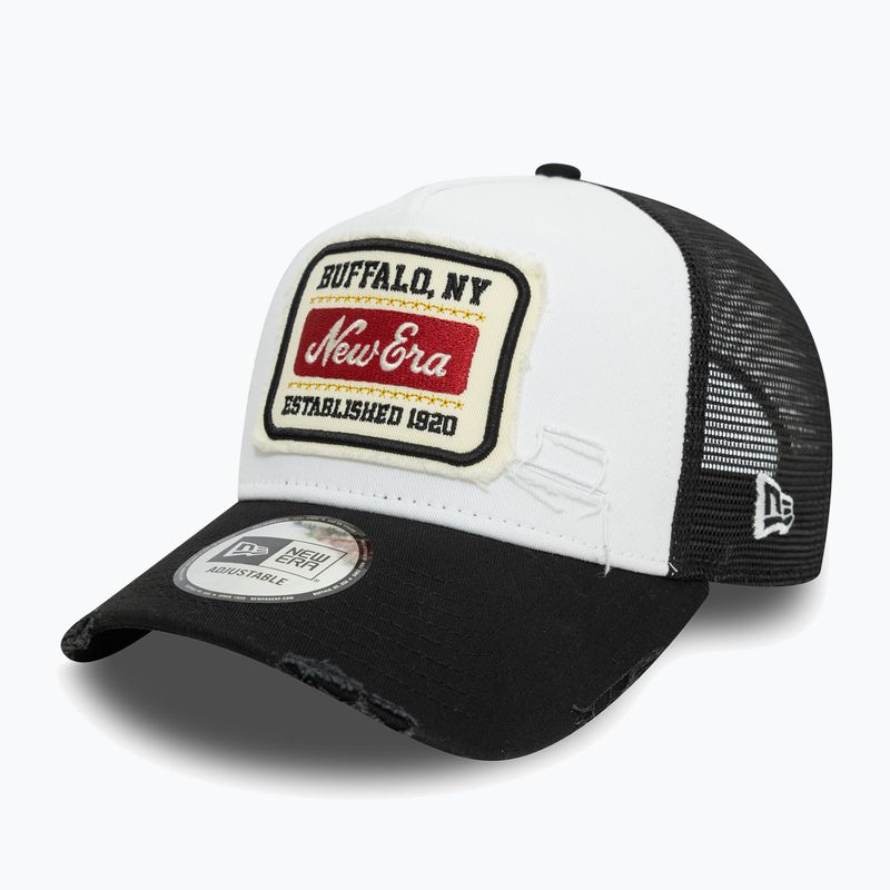 Cappello Trucker New Era NE Patch Distress bianco 3