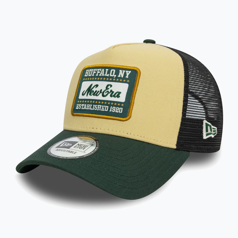 Cappello Trucker in tela New Era NE Patch beige chiaro 3