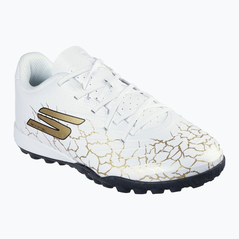SKECHERS Skx_1.5 Youth Jr TF bianco/oro scarpe da calcio per bambini 8