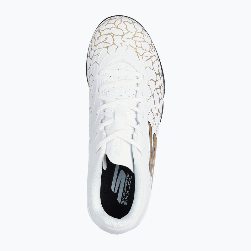 SKECHERS Skx_1.5 Youth Jr TF bianco/oro scarpe da calcio per bambini 11