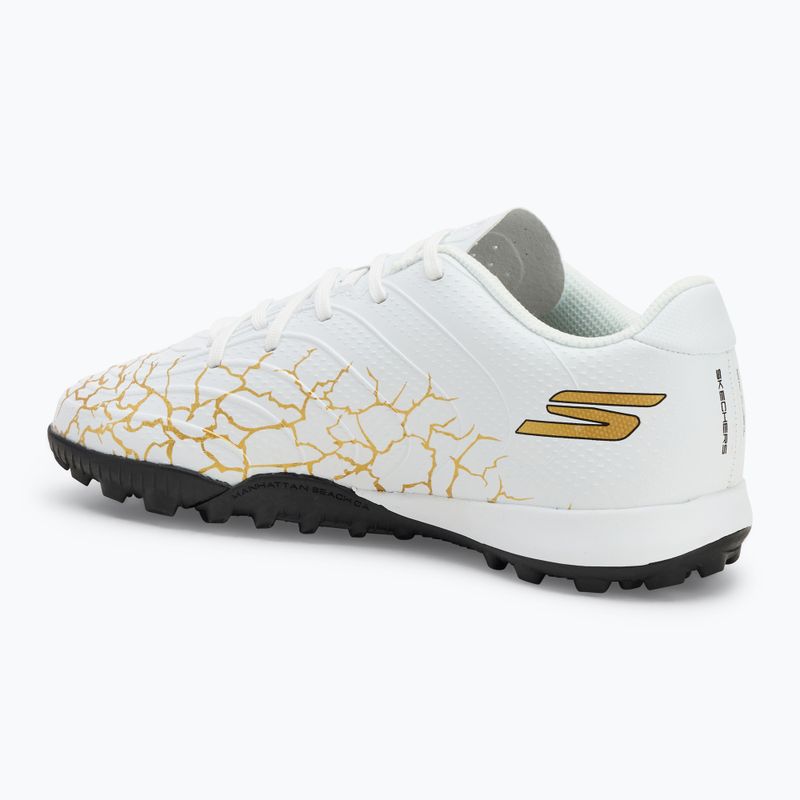 SKECHERS Skx_1.5 Youth Jr TF bianco/oro scarpe da calcio per bambini 3