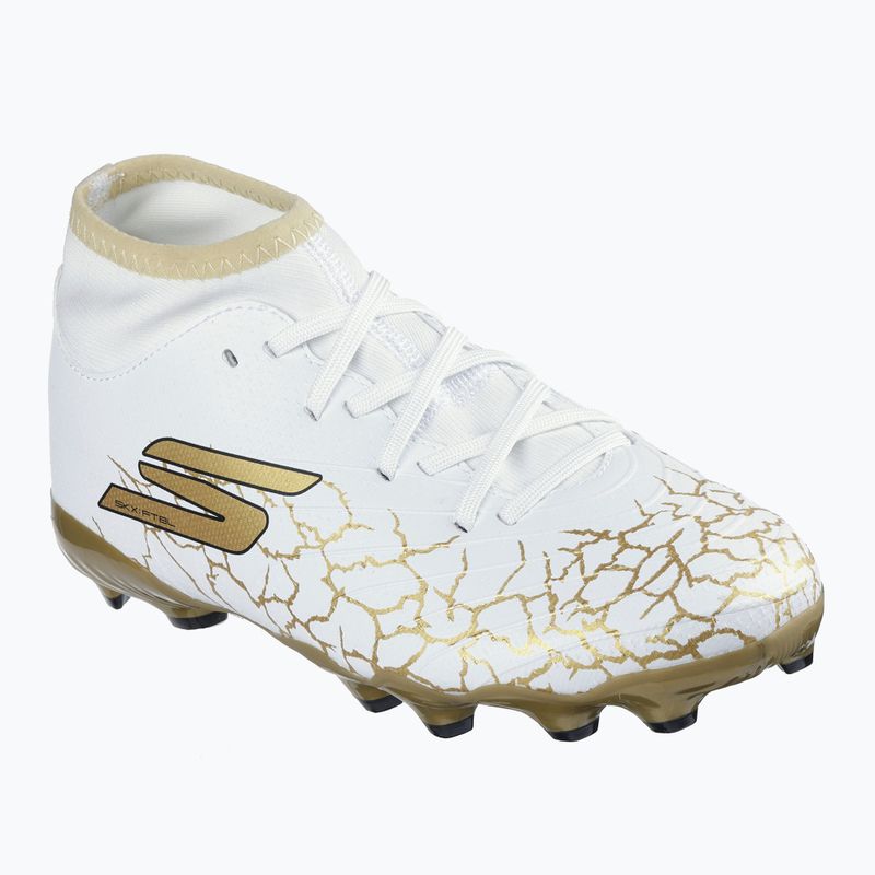 SKECHERS scarpe da calcio per bambini Skx_1.5 High Td Jr FG bianco/oro 8
