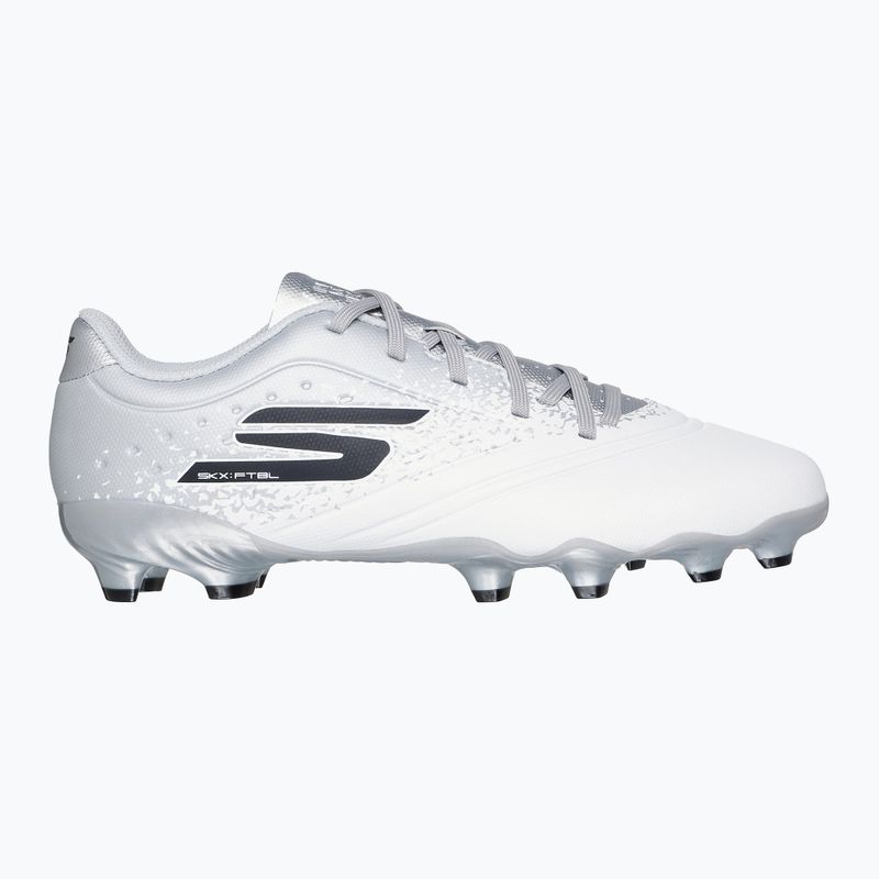 SKECHERS Razor 1.5 Youth Jr FG bianco/argento scarpe da calcio per bambini 9