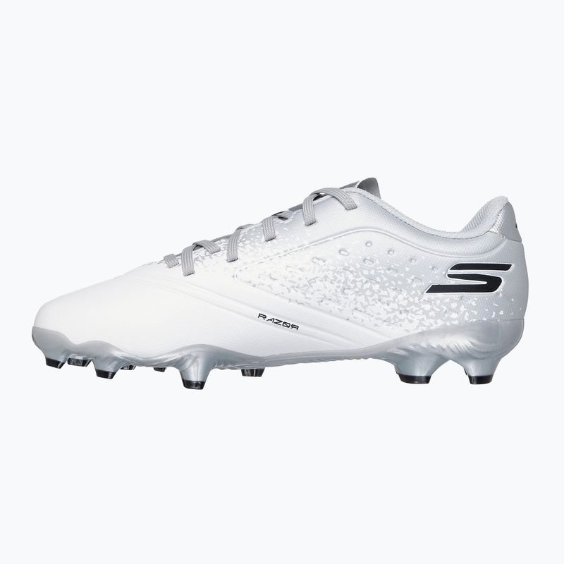 SKECHERS Razor 1.5 Youth Jr FG bianco/argento scarpe da calcio per bambini 10