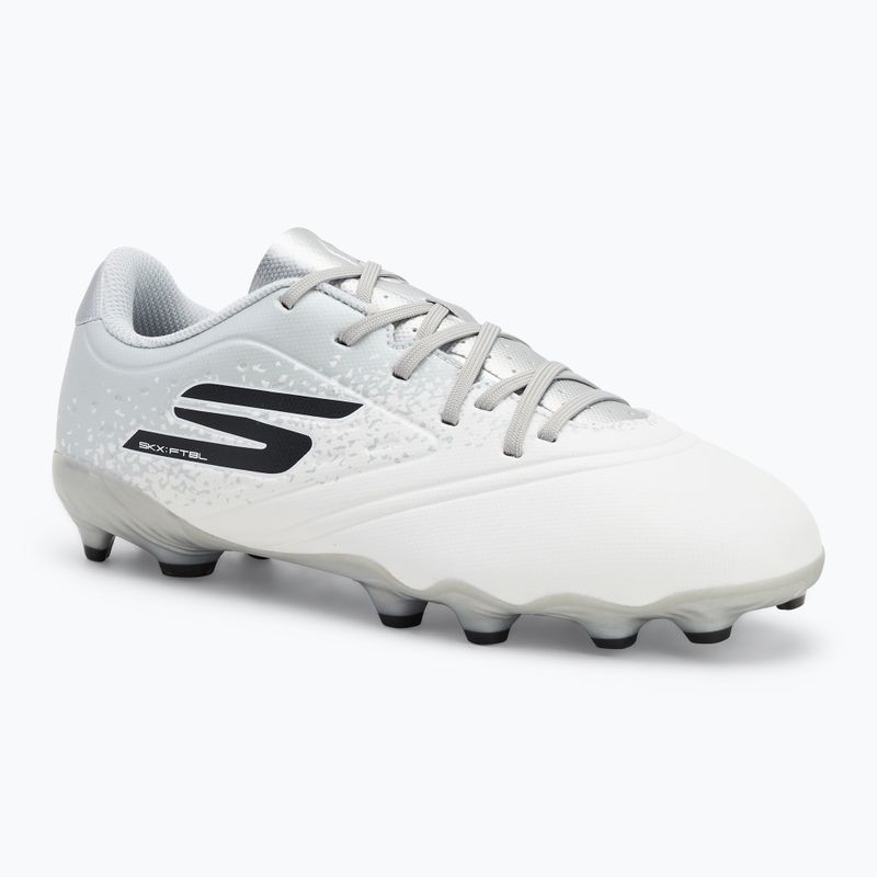 SKECHERS Razor 1.5 Youth Jr FG bianco/argento scarpe da calcio per bambini