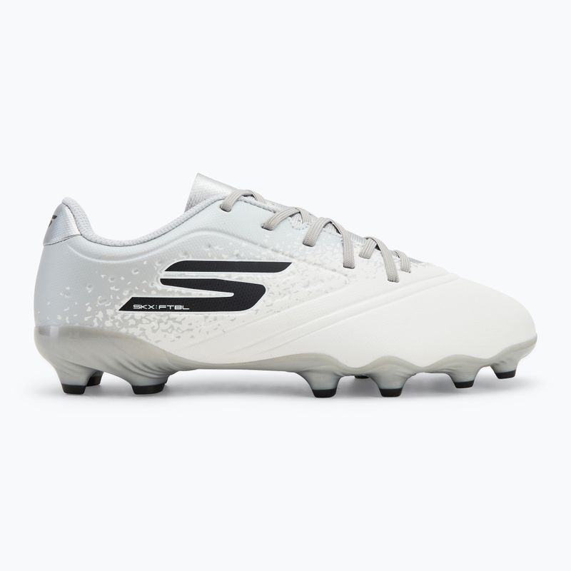 SKECHERS Razor 1.5 Youth Jr FG bianco/argento scarpe da calcio per bambini 2