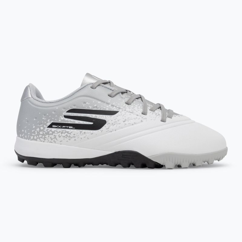 SKECHERS Razor 1.5 Youth Jr TF bianco/argento scarpe da calcio per bambini 2