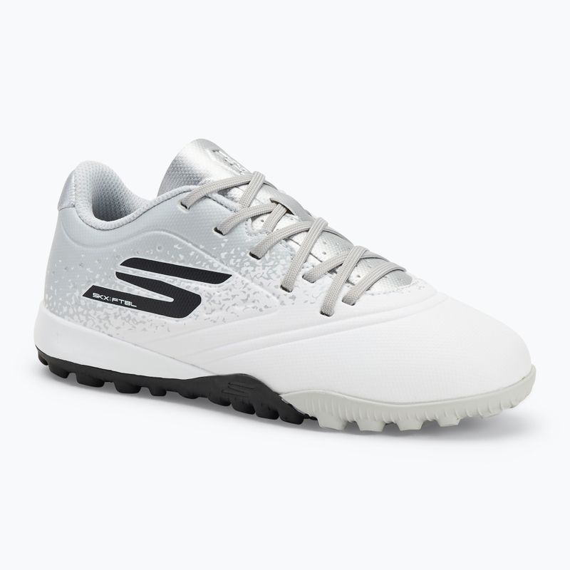 SKECHERS Razor 1.5 Td Jr TF scarpe da calcio per bambini bianco/argento