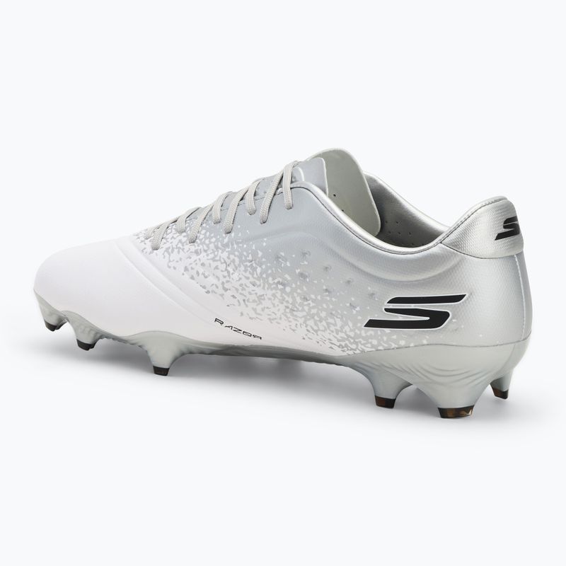 SKECHERS Razor 1.5 Academy FG bianco/argento scarpe da calcio da uomo 3