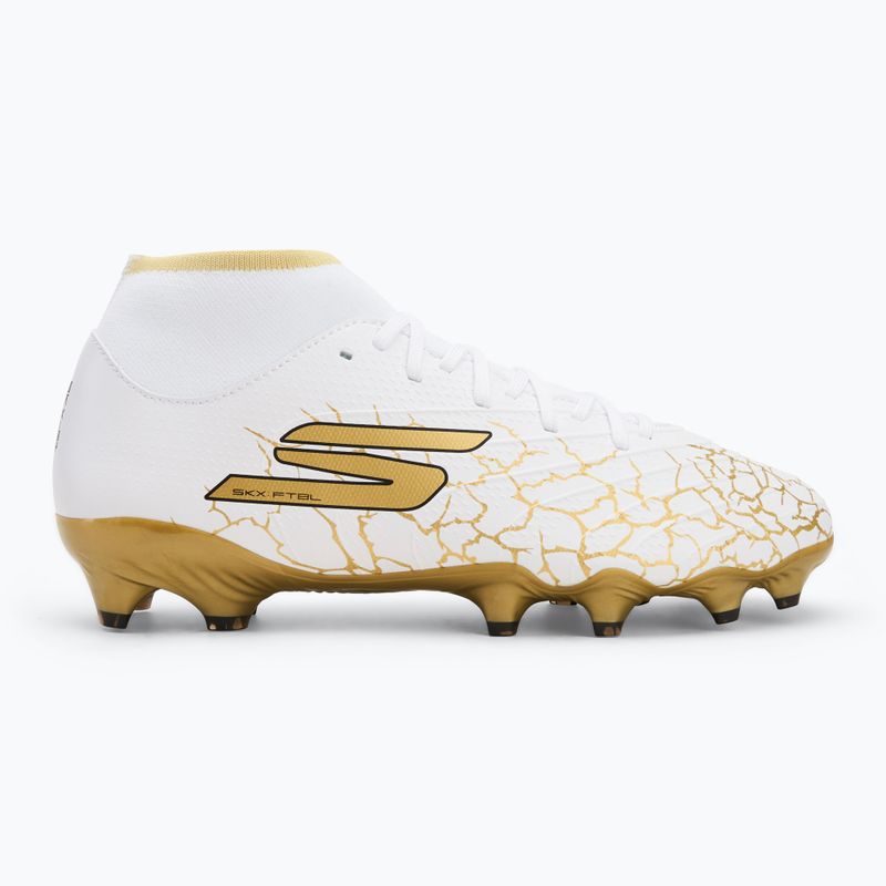 SKECHERS Razor 1.5 Academy FG scarpe da calcio uomo bianco/oro 2