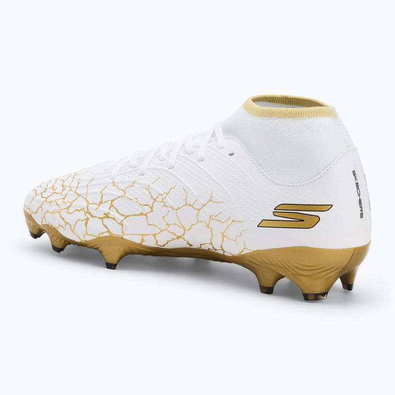 SKECHERS Razor 1.5 Academy FG scarpe da calcio uomo bianco/oro 3