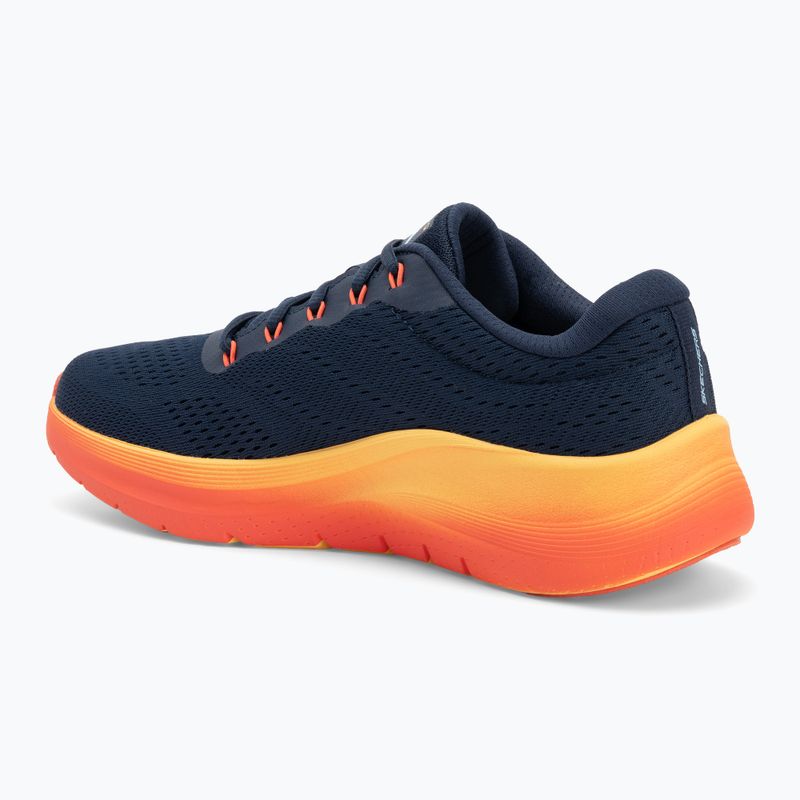 SKECHERS scarpe da uomo Arch Fit 2.0 in pelle navy/multi assetto 3