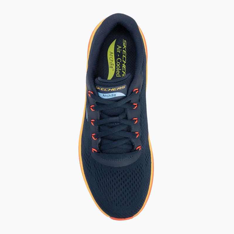 SKECHERS scarpe da uomo Arch Fit 2.0 in pelle navy/multi assetto 5