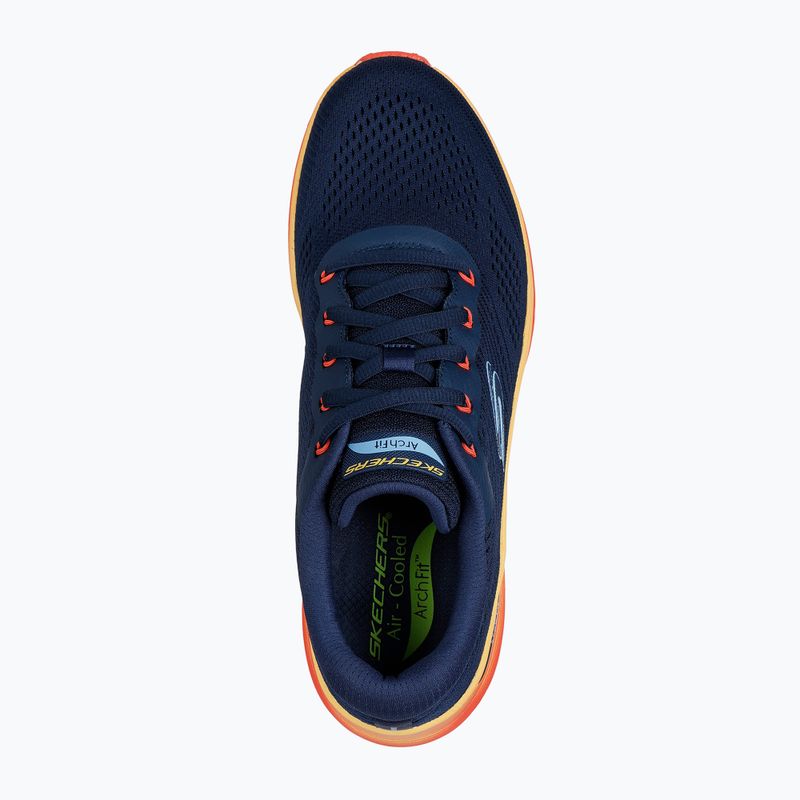 SKECHERS scarpe da uomo Arch Fit 2.0 in pelle navy/multi assetto 5
