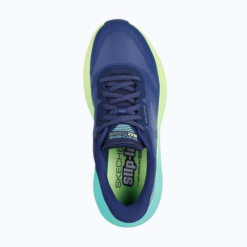 Scarpe da corsa SKECHERS Max Cushioning Endeavour Hallandale donna navy/lime 5
