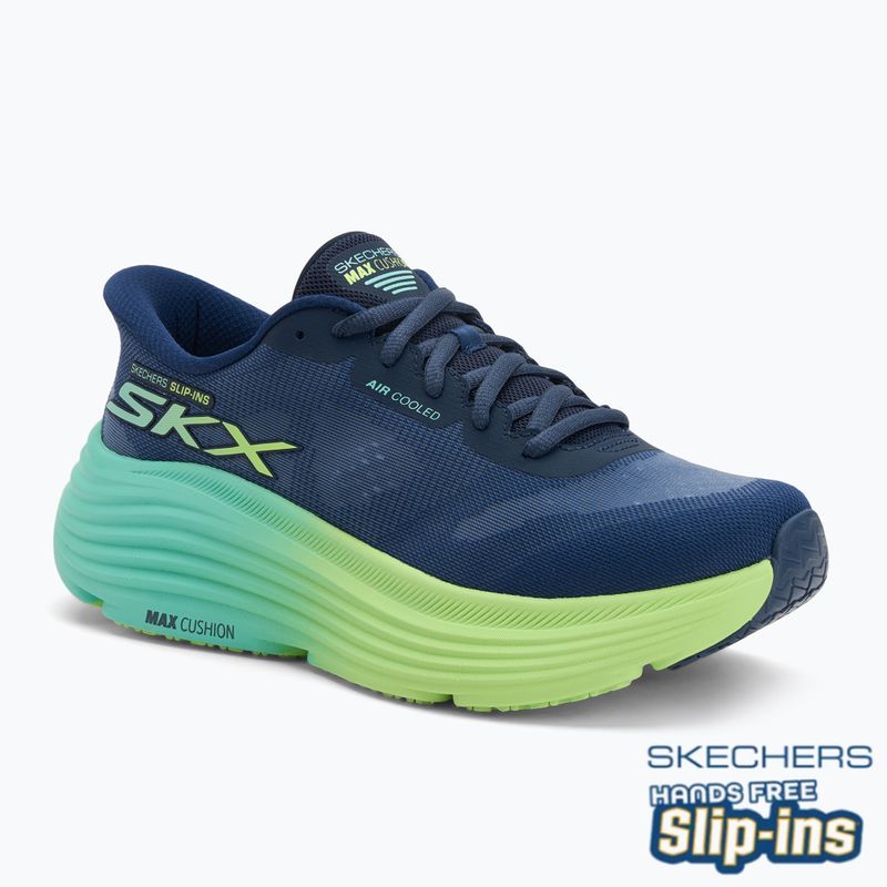 Scarpe da corsa SKECHERS Max Cushioning Endeavour Hallandale donna navy/lime