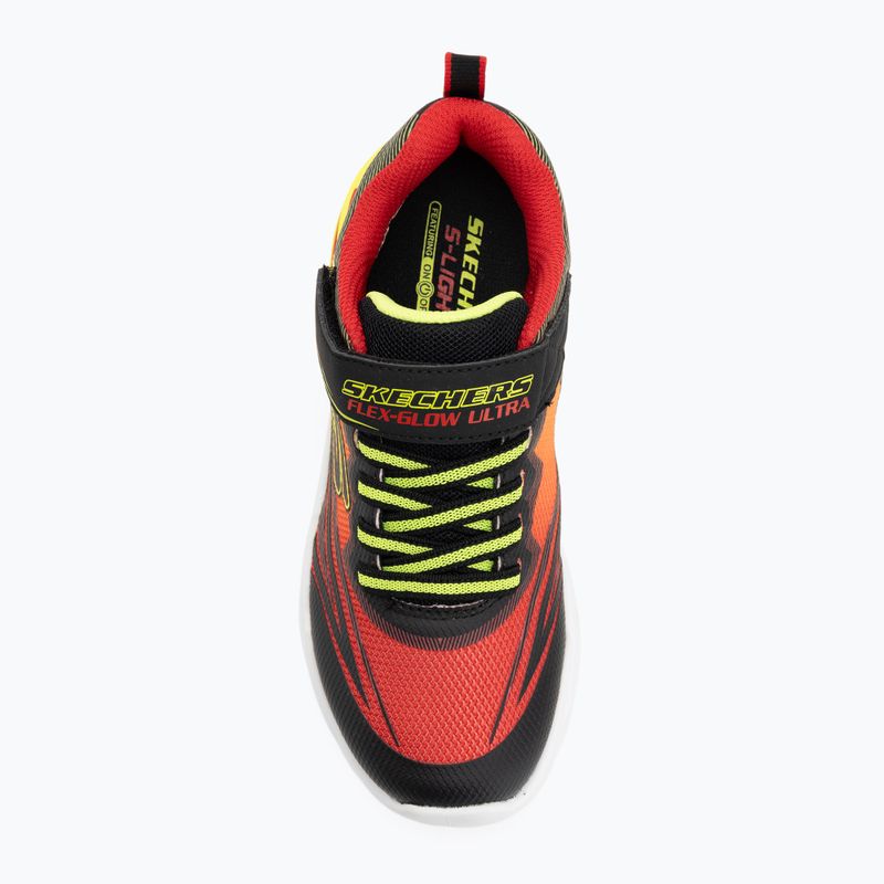 SKECHERS Flex-Glow Ultra nero/rosso scarpe per bambini 5