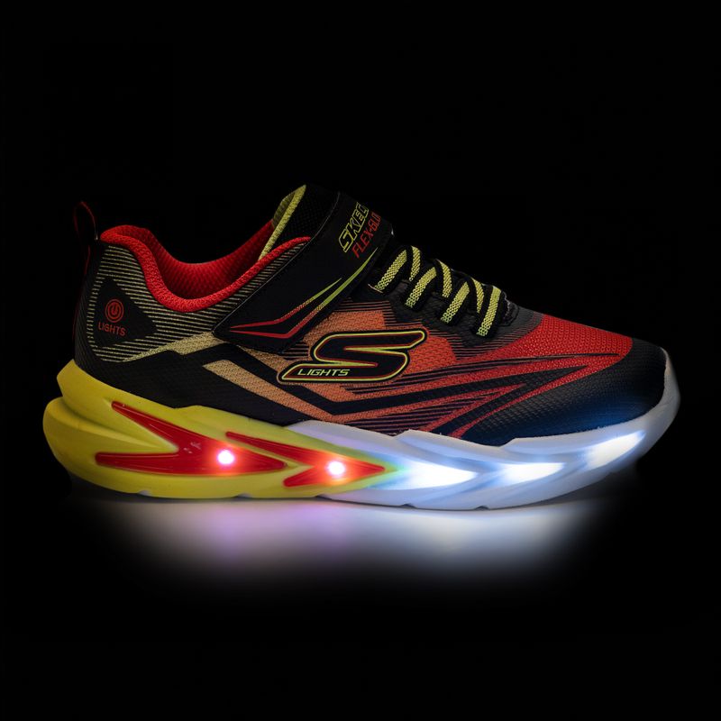 SKECHERS Flex-Glow Ultra nero/rosso scarpe per bambini 8