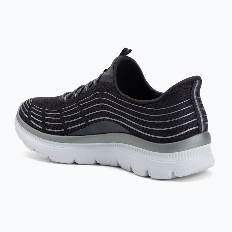 Scarpe da donna SKECHERS Summits Plus Soft Luster carbone/argento 3