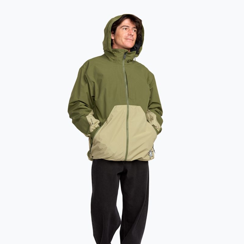 Giacca da snowboard uomo Volcom Longo GTX dark olive 5