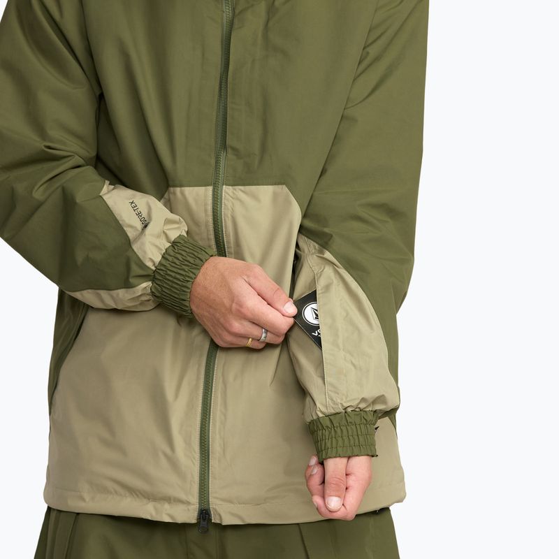 Giacca da snowboard uomo Volcom Longo GTX dark olive 10